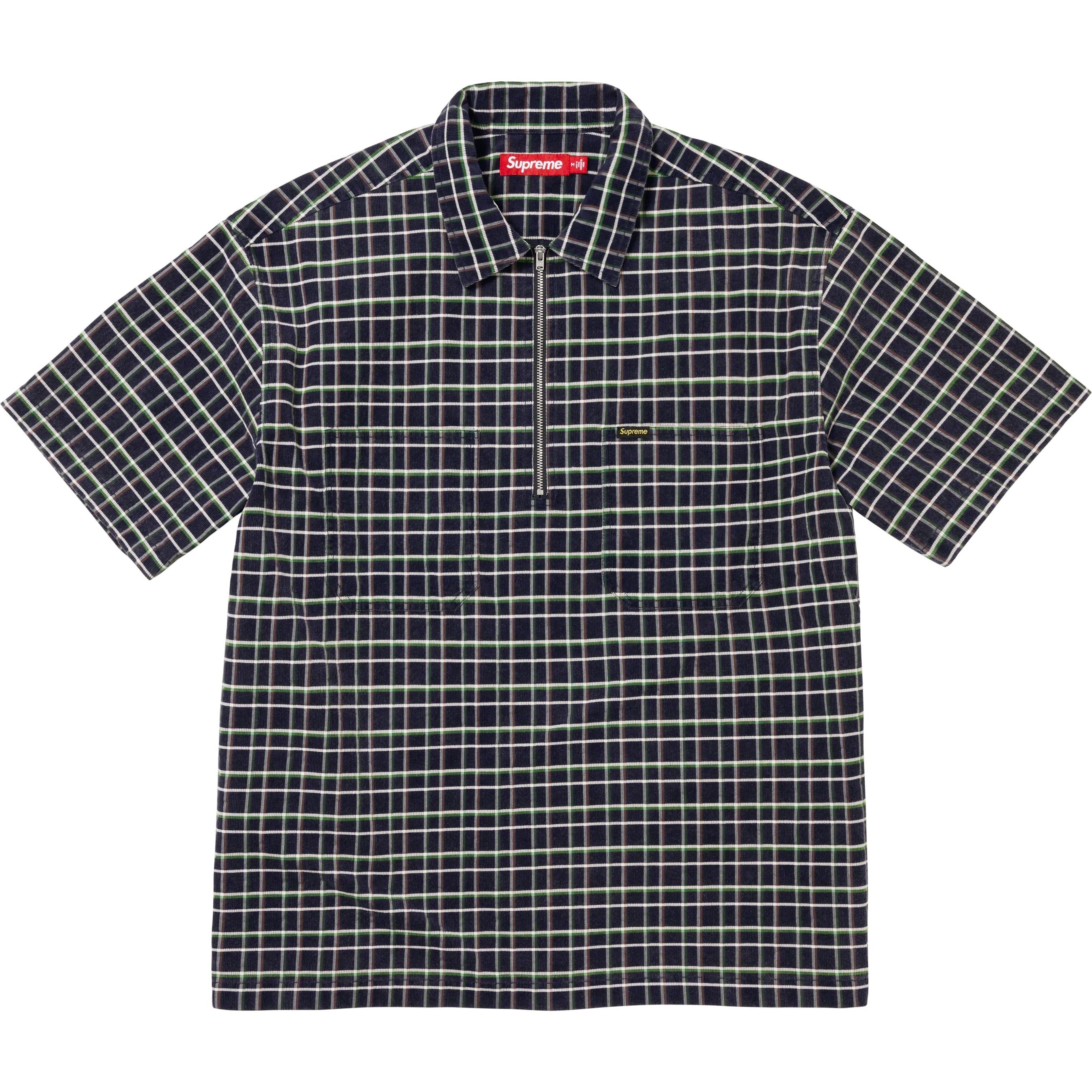 Plaid Corduroy Half Zip S/S Shirt view 6